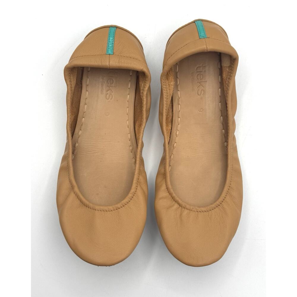 Tieks Gavrieli Ballet Flats Sz 9 M Camel Tan Nappa Leather Foldable Shoes Travel